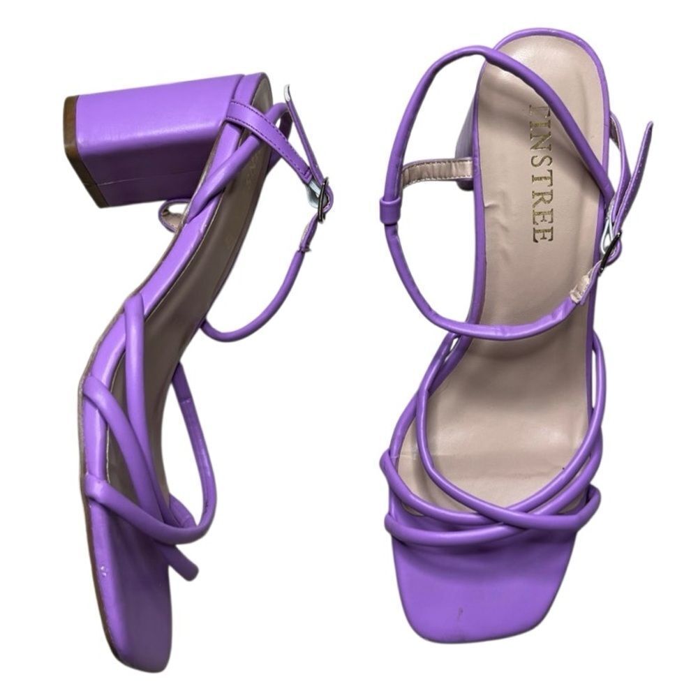 Tinstree Women's Purple Strappy Sandals Size 8